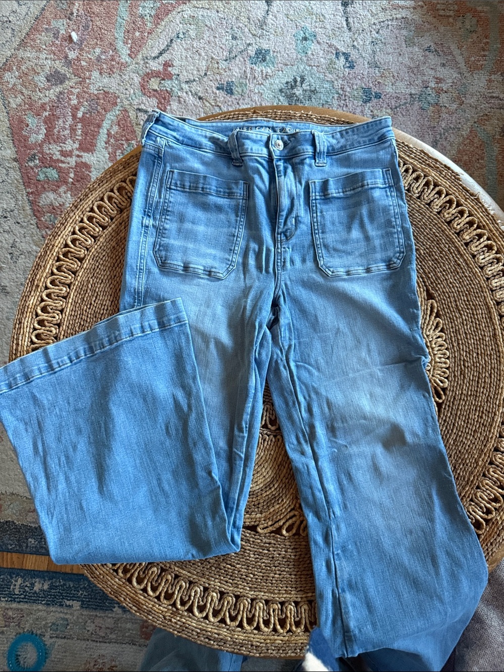 American Eagle Outfitters Light Blue Flare Leg Jeans